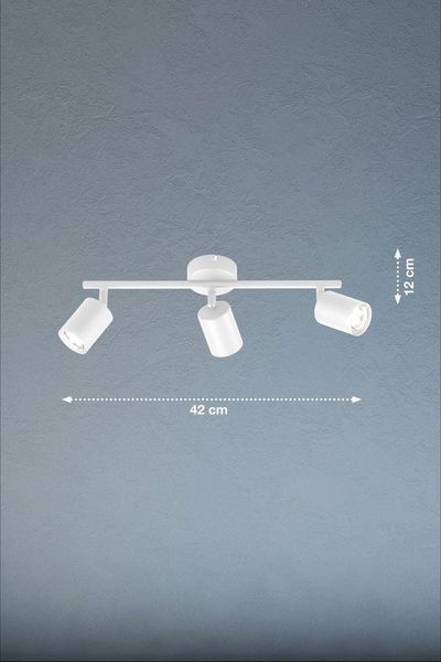 Fischer & Honsel Vano LED Deckenleuchte 3-fach GU10 warmweiss sandweiß 21354