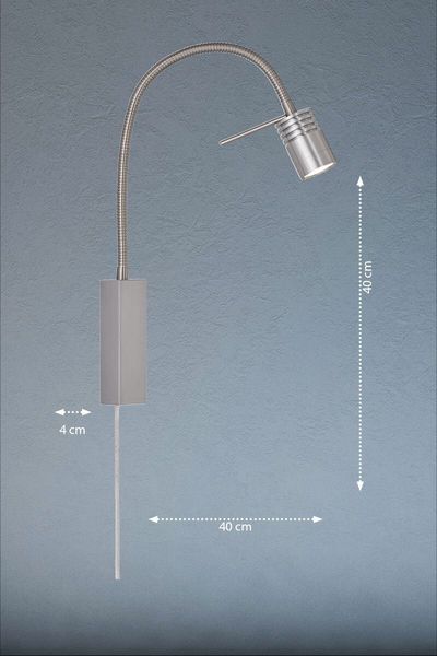 Fischer & Honsel River LED Wandspot flex 4,2W warmweiss schaltbar nickel 30408