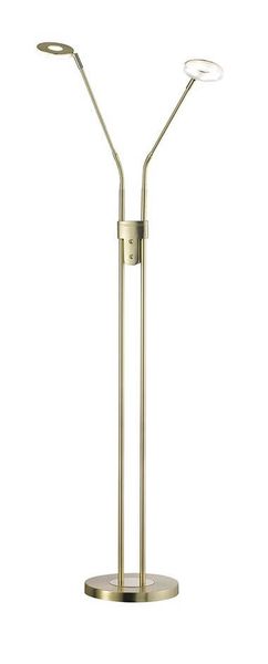 Fischer & Honsel Dent LED Stehleuchte 2-fach 11,6W Tunable white steuerbar dimmbar messing 40110