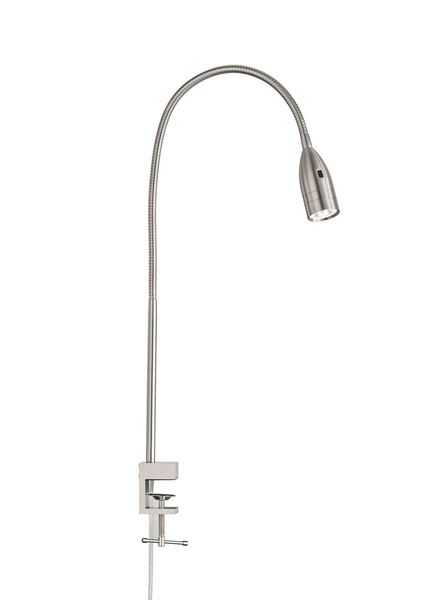 Fischer & Honsel Sten LED Klemmleuchte 4,6W warmweiss dimmbar nickel 50375