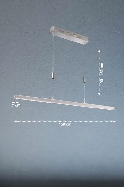 Fischer & Honsel Vitan TW LED Pendelleuchte 18W Tunable white steuerbar dimmbar Acrylglas nickel 60008