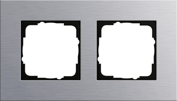 Gira 021217 Abdeckrahmen 2-fach Gira Esprit Aluminium