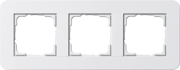Gira 0213410 Abdeckrahmen 3-fach Gira E3 Reinweiß/Reinweiß