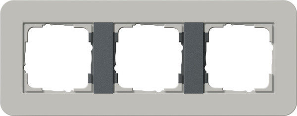 Gira 0213422 Abdeckrahmen 3-fach Gira E3 Grau/Anthrazit