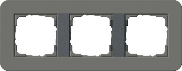 Gira 0213423 Abdeckrahmen 3-fach Gira E3 Dklgrau/Anthrazit