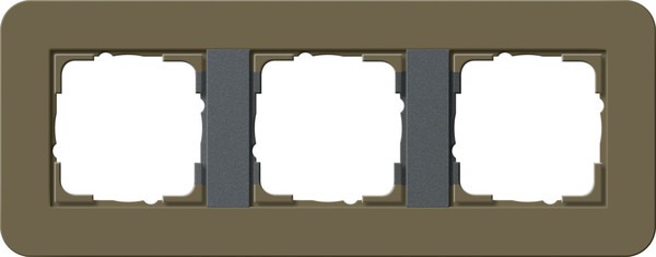 Gira 0213426 Abdeckrahmen 3-fach Gira E3 Umbra/Anthrazit