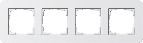 Gira 0214410 Abdeckrahmen 4-fach Gira E3 Reinweiß/Reinweiß