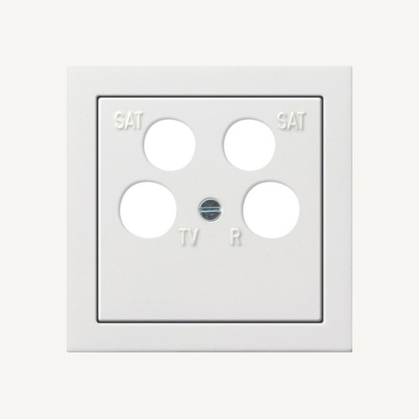 Gira 0259112 Zentralplatte 4-fach Flächenschalter Reinweiß