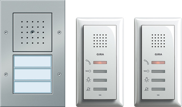 Gira 049544 Zweifamilienhaus-Paket Audio Türkommunikation F Alu