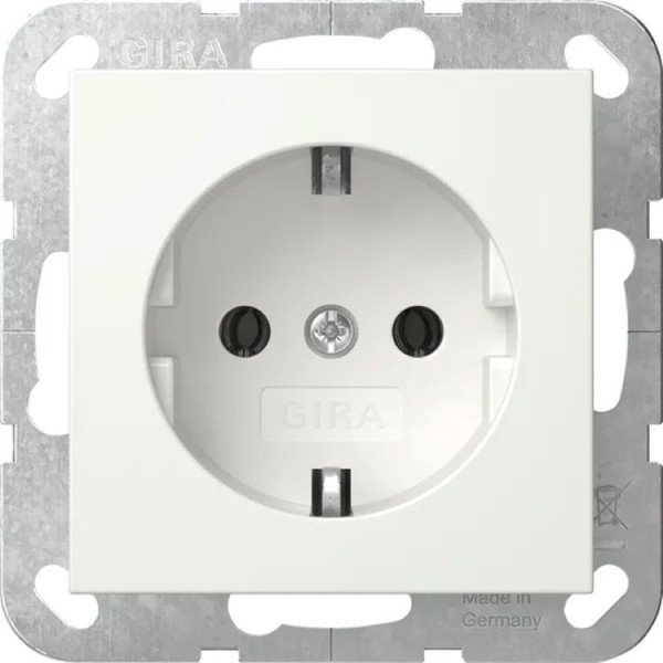 GIRA 418803 Schuko-Steckdose System 55 reinweiss glänzend