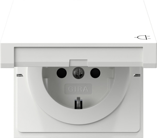 Gira 441470 SCHUKO-Steckdose KD + SP Flächenschalter Reinweiß
