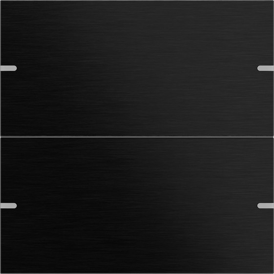 Gira 5022126 Wippenset 2-fach Tastsensensor 4.95 Alum.Schwarz(elox.)