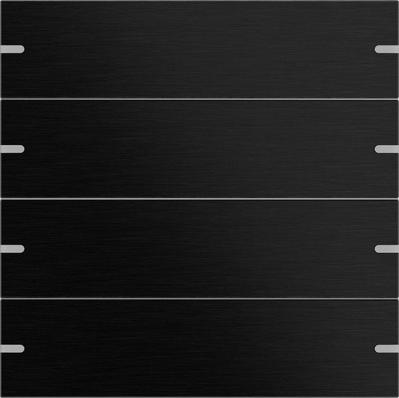 Gira 5024126 Wippenset 4-fach Tastsensensor 4.95 Alum.Schwarz(elox.)