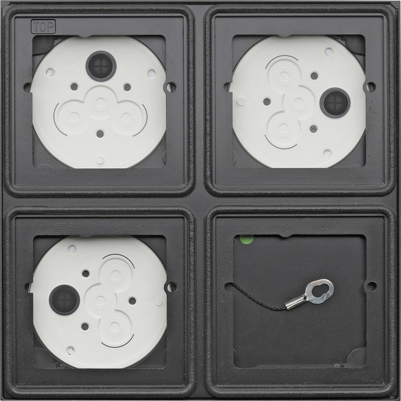 Gira 5508910 Aufputzgehäuse 2 x 2-fach System 106 Anthrazit