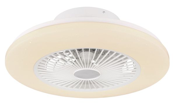 Globo Travo LED Deckenventilator 30W CCT Weiß, Metall Fernbedienung Nachtlicht Ø50cm 03628