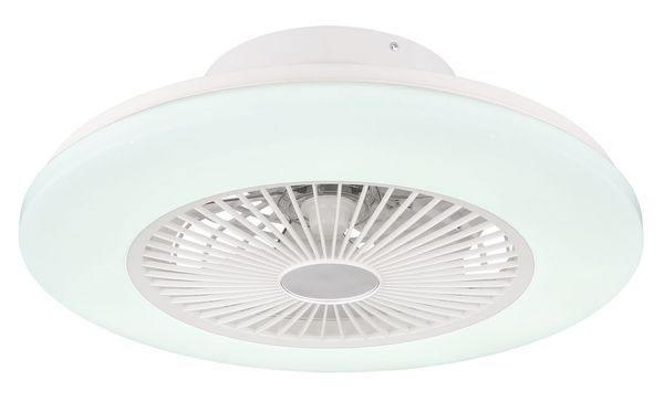 Globo Travo LED Deckenventilator 30W CCT Weiß, Metall Fernbedienung Nachtlicht Ø50cm 03628