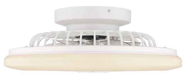 Globo Travo LED Deckenventilator 30W CCT Weiß, Metall Fernbedienung Nachtlicht Ø50cm 03628