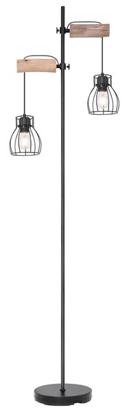 Globo Mina E27 Stehleuchte 2-fach Schwarz, Metall 168cm 15326-2SN