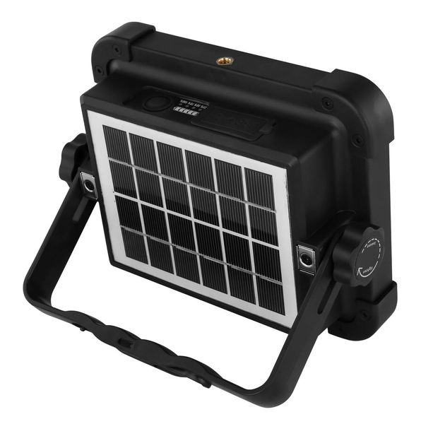 Globo Solarleuchte LED Solarleuchte 15W Neutralweiß IP44 Schwarz, Kunststoff 14,5cm 36488-15