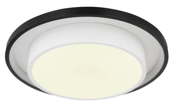 Globo Morgan LED Deckenleuchte 21W CCT Schwarz Matt, Metall Fernbedienung Ø39,5cm 41390-21