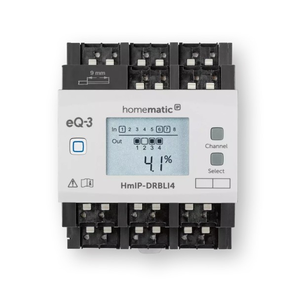 Homematic IP Jalousieaktor für Hutschienenmontage  - 4-fach HmIP-DRBLI4 154362A0