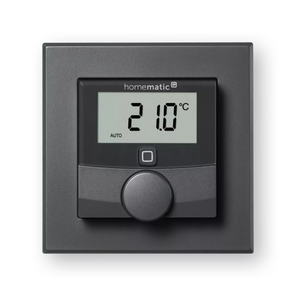 Homematic IP Wired Wandthermostat mit Luftfeuchtigkeitssensor, anthrazit HmIPW-WTH-A 159835A0