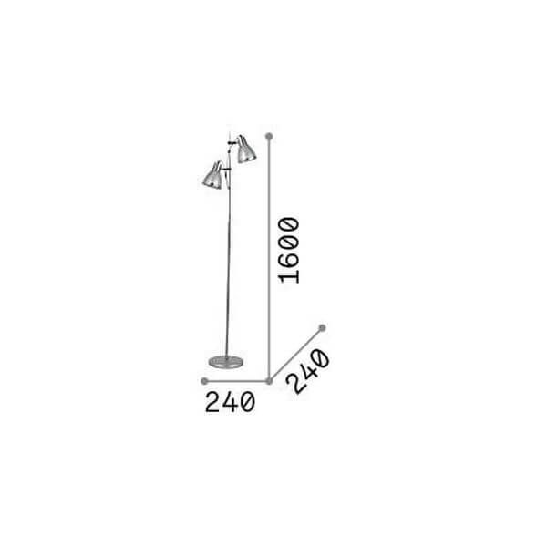 Ideal Lux ELVIS Stehleuchte E27 2-fach ⌀240mm Schwarz 001197