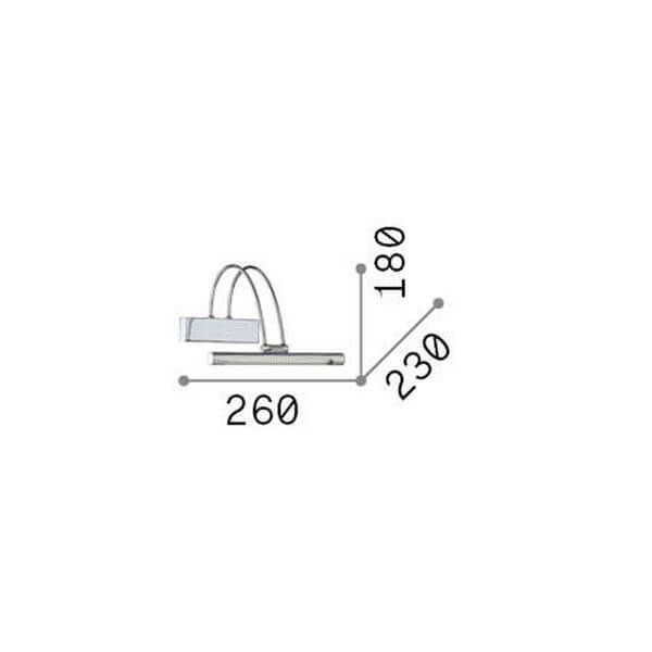 Ideal Lux BOW LED Wandleuchte 2,5W Chrom warmweiss 005386