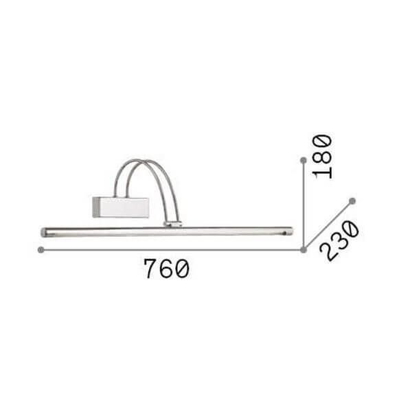 Ideal Lux BOW LED Wandleuchte 8W Chrom warmweiss 007021