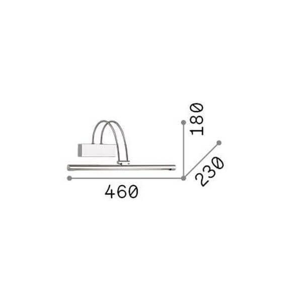 Ideal Lux BOW LED Wandleuchte 4,5W Chrom warmweiss 007045