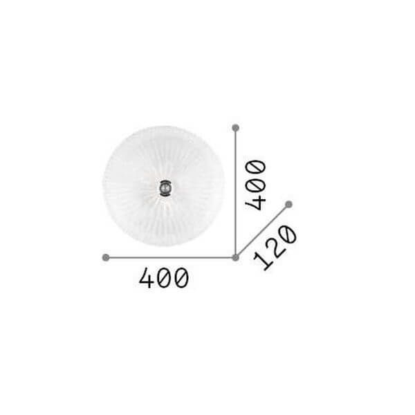 Ideal Lux SHELL Deckenleuchte E27 3-fach ⌀400mm dimmbar Klar 008608