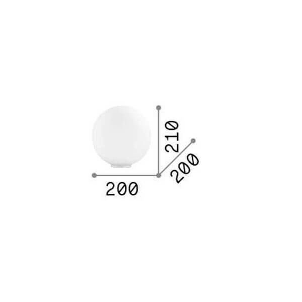 Ideal Lux MAPA BIANCO Tischleuchte E27 ⌀200mm Weiss 009155