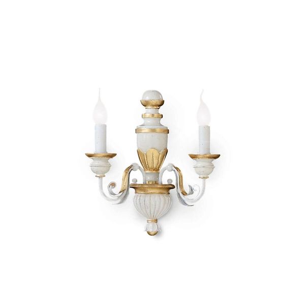 Ideal Lux FIRENZE Wandleuchte E14 2-fach dimmbar Weiss 012902