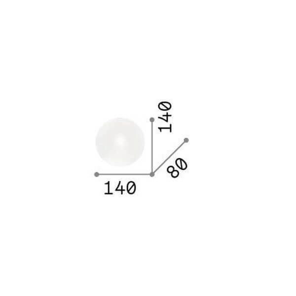 Ideal Lux SMARTIES G9 Wandleuchte ⌀140mm dimmbar Weiss warmweiss 014814