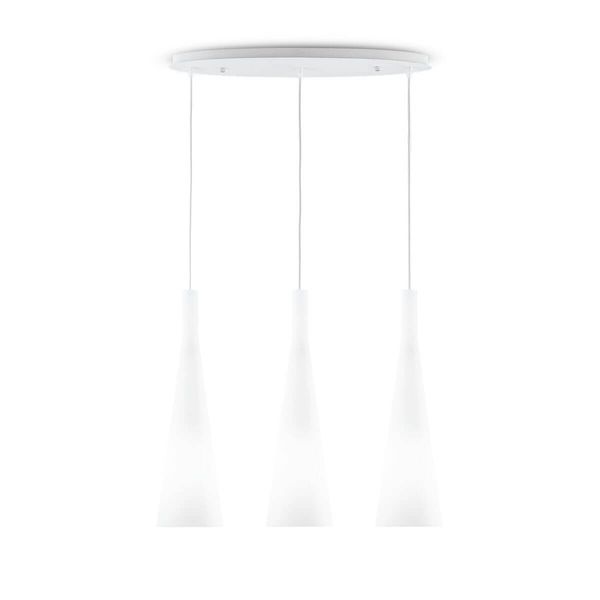 Ideal Lux MILK Pendelleuchte E27 3-fach ⌀140mm dimmbar Weiss 030326