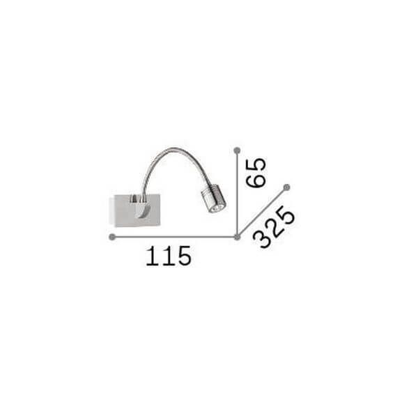 Ideal Lux DYNAMO LED Wandleuchte 3W Chrom neutralweiss 031460