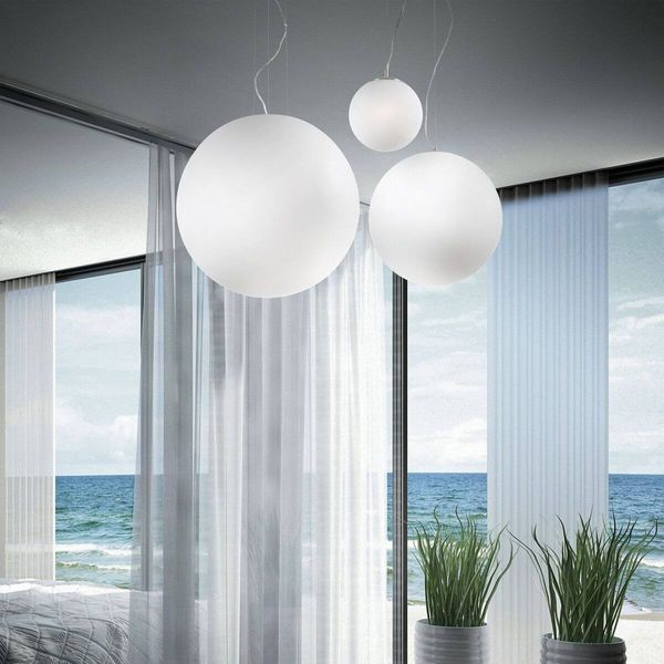 Ideal Lux MAPA BIANCO Pendelleuchte E27 ⌀400mm dimmbar Weiss 032139