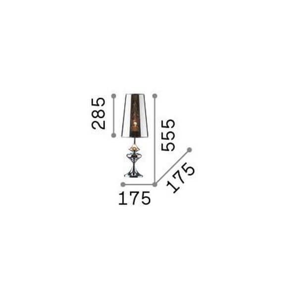 Ideal Lux ALFIERE Tischleuchte E27 ⌀175mm Chrom 032467