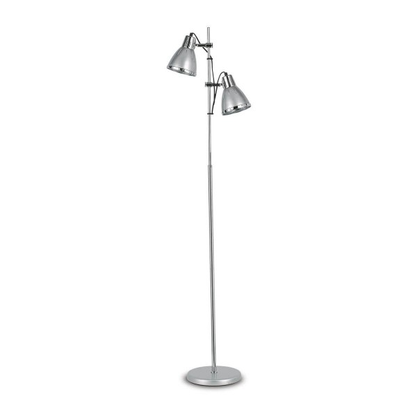 Ideal Lux ELVIS Stehleuchte E27 2-fach ⌀240mm Silber 042794