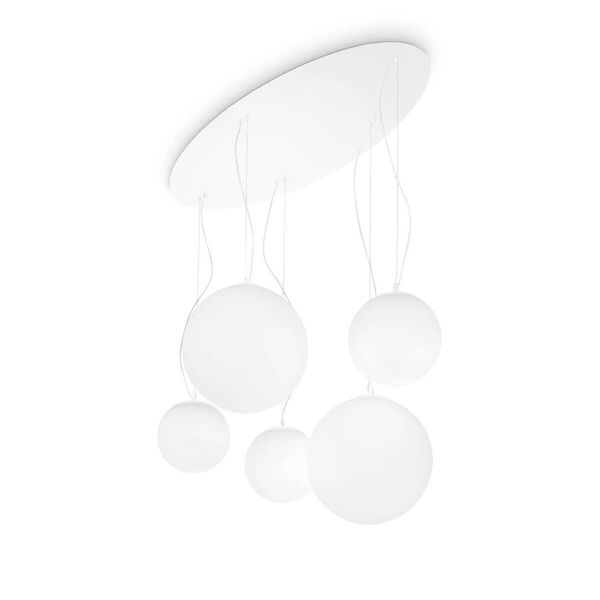 Ideal Lux MAPA BIANCO Pendelleuchte E27 5-fach dimmbar Weiss 043562