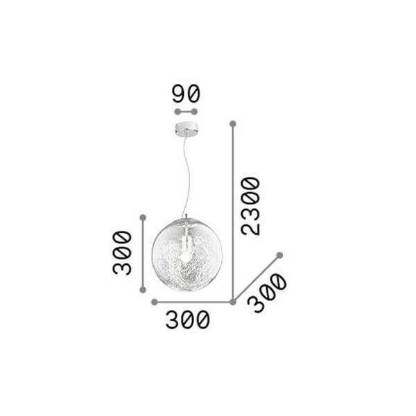 Ideal Lux MAPA MAX Pendelleuchte E27 ⌀300mm dimmbar Chrom 045115