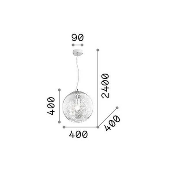 Ideal Lux MAPA MAX Pendelleuchte E27 ⌀400mm dimmbar Chrom 045122