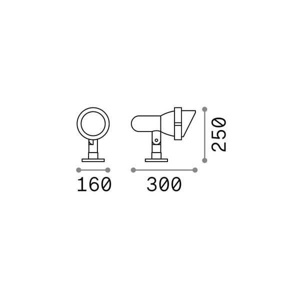 Ideal Lux TERRA Wandleuchte E27 dimmbar Anthrazit IP65 046167