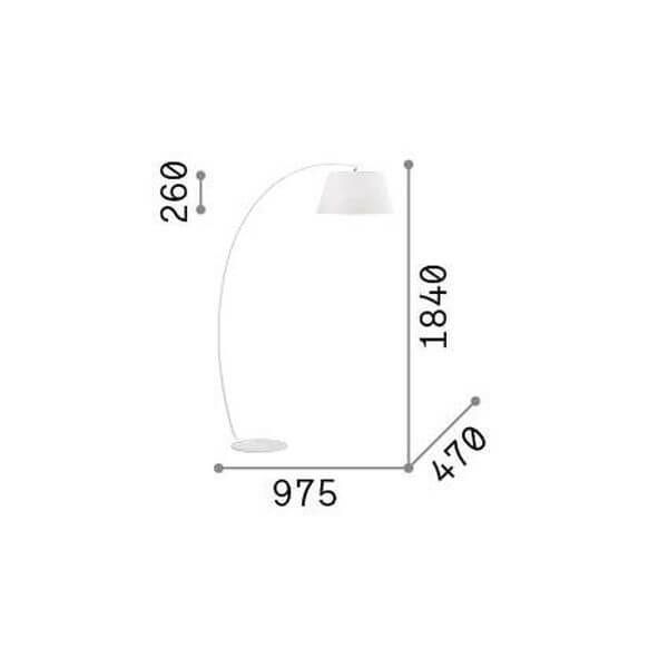 Ideal Lux PAGODA Stehleuchte E27 ⌀470mm Schwarz 051765