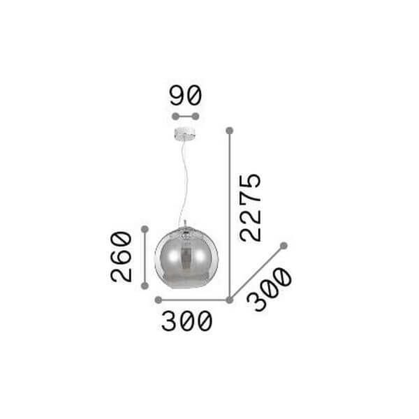 Ideal Lux NEMO Pendelleuchte E27 ⌀300mm dimmbar Klar 052809