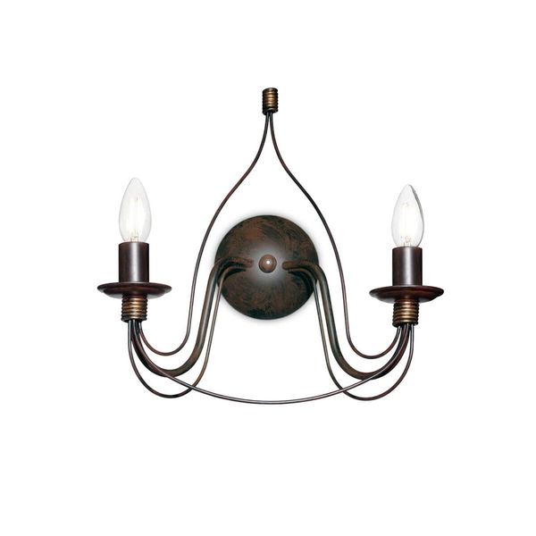 Ideal Lux CORTE Wandleuchte E14 2-fach dimmbar Rostfarben 057200