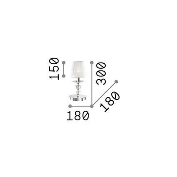 Ideal Lux PEGASO Tischleuchte E14 ⌀180mm Weiss 059266