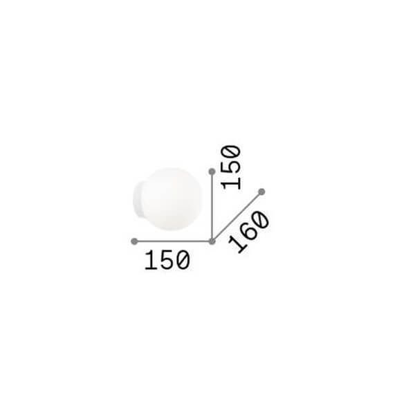 Ideal Lux MAPA BIANCO G9 Wandleuchte ⌀150mm dimmbar Weiss warmweiss 059808