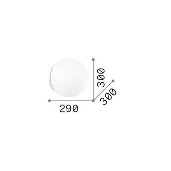 Ideal Lux MAPA BIANCO Wandleuchte E27 ⌀300mm dimmbar Weiss 059822