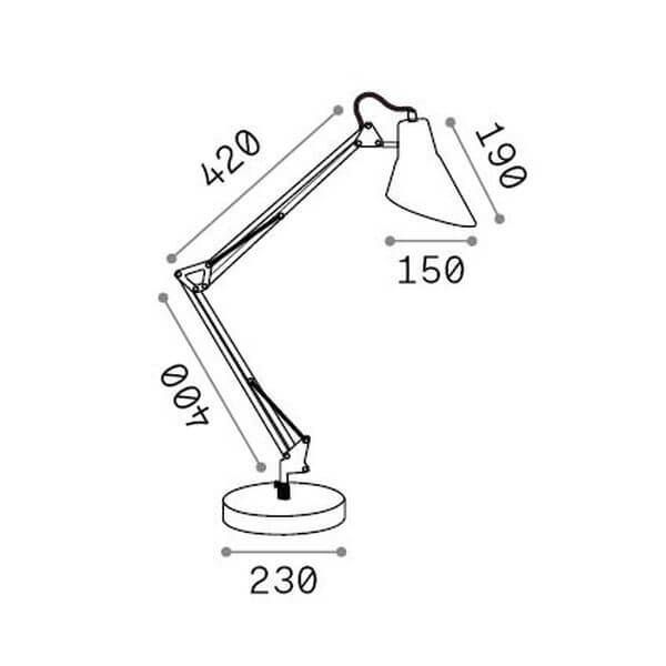 Ideal Lux SALLY Tischleuchte E27 ⌀150mm Schwarz 061160